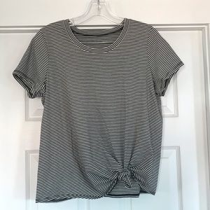 Tie front crew neck Tee